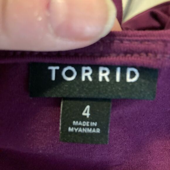 Torrid NWOT Stretch Jersey Dress Short Sleeves, Tie in Back - Picture 5 of 7